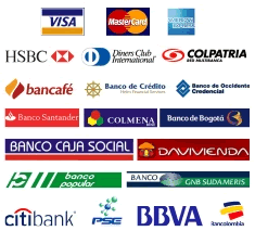 Recibimos estos bancos y tipos de pago